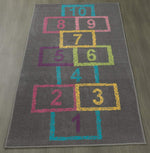 Children Area Rug 2'7" X 6'0" Grey